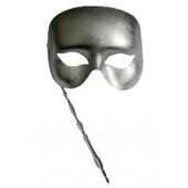 Silver Cocktail Lorgnette Mask